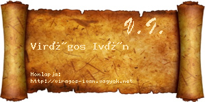 Virágos Iván névjegykártya
